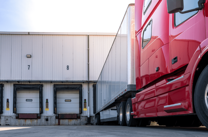 unloading a truck for inbound Freight routing